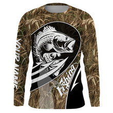 Load image into Gallery viewer, Largemouth Bass fishing tattoo camo Custom UV protection fishing long sleeve shirt NQS3237