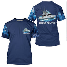 Load image into Gallery viewer, Blue ocean deep fishing charters Custom Fishing Boat name sun protection long sleeve Fishing Shirts NQS6169