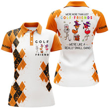 Load image into Gallery viewer, Halloween flamingo golf shirt custom we&#39;re more than just golf friends we&#39;re like a really small gang NQS6171