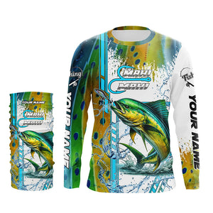 Mahi Mahi fishing green scales custom Mahi mahi fishing team jerseys, Dorado fishing apparel NQS8747