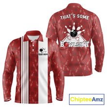 Load image into Gallery viewer, Customized Retro Bowling Team Shirts For Men That's some bowshit Funny Bowling Pattern Jerseys| Red NQS11509