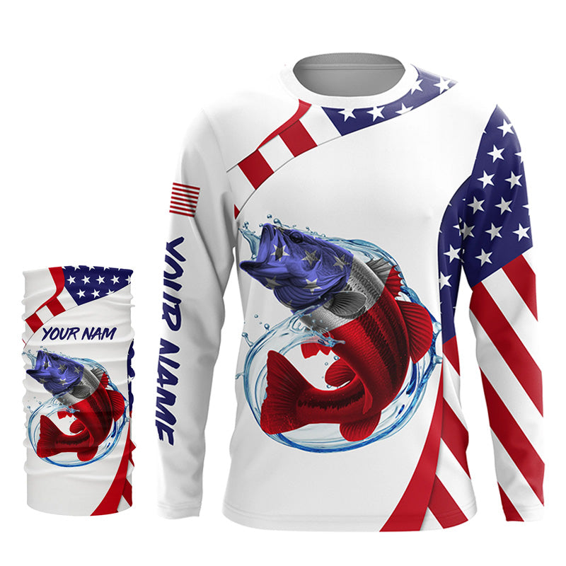 American Flag Largemouth Bass Fishing Custom patriotic fishing shirts, –  ChipteeAmz