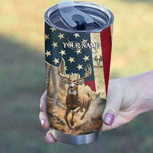 Load image into Gallery viewer, 1PC American Deer Hunting games Customize name Stainless Steel Tumbler Cup - Personalized Hunting gift NQS1022