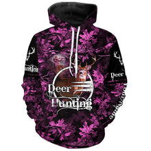 Load image into Gallery viewer, Deer hunting pink camo Custom Name  3D Full Printing hunting shirts, hunting apparel for deer hunter NQS1858