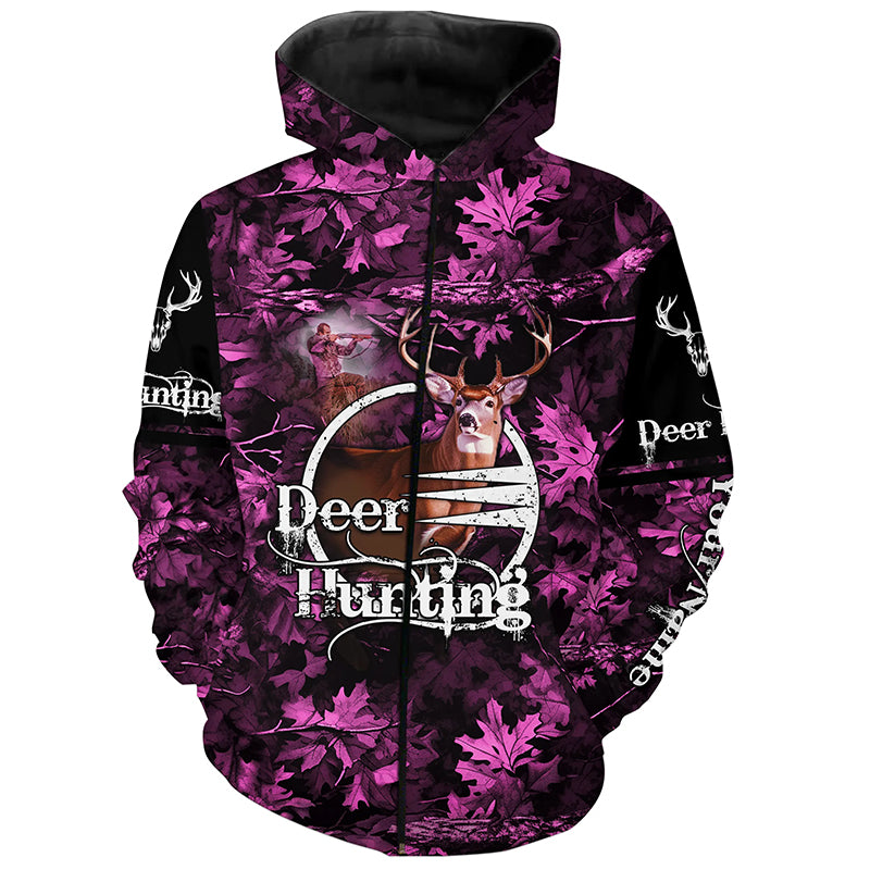 Deer hunting pink camo Custom Name  3D Full Printing hunting shirts, hunting apparel for deer hunter NQS1858