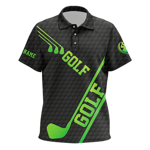 Black golf ball pattern Kid golf polos shirt custom green golf clubs, cool golf gifts NQS7880