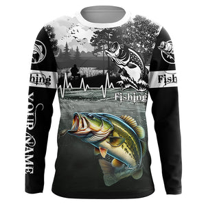 Largemouth Bass fishing custom performance fishing shirt, bass fishing jerseys NQS625