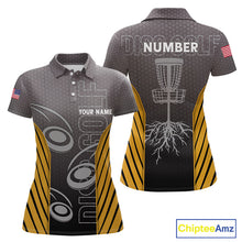 Load image into Gallery viewer, Disc golf t-shirts, polos, hoodies for men, women custom name, number camo disc golf jerseys | Yellow NQS11303