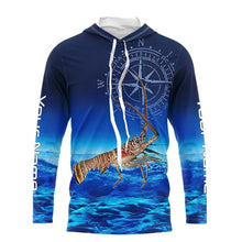 Load image into Gallery viewer, Personalized Florida Spiny Lobster Blue Fishing Shirt NQS9735 - KYC