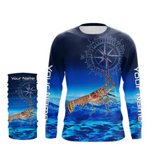 Load image into Gallery viewer, Personalized Florida Spiny Lobster Blue Fishing Shirt NQS9735 - KYC