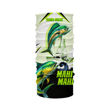 Load image into Gallery viewer, Mahi mahi Dorado fishing green camo Customize name long sleeves fishing shirts NQS1860