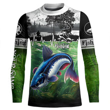 Load image into Gallery viewer, Catfish Fishing UV protection Custom name long sleeves fishing shirt NQS2696