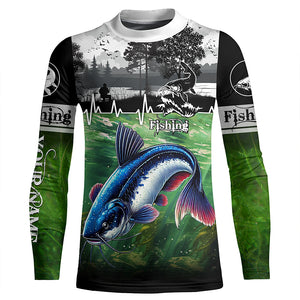 Catfish Fishing UV protection Custom name long sleeves fishing shirt NQS2696