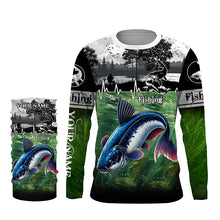 Load image into Gallery viewer, Catfish Fishing UV protection Custom name long sleeves fishing shirt NQS2696