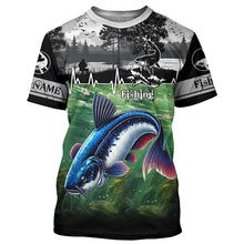 Load image into Gallery viewer, Catfish Fishing UV protection Custom name long sleeves fishing shirt NQS2696