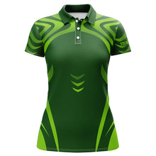 Load image into Gallery viewer, Green gradient Womens golf polo shirts custom golf clothes for ladies, personalized women golf gifts NQS8338