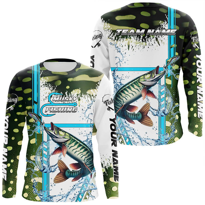 Musky fishing scales custom Muskie fishing team jerseys, Musky fishing apparel NQS9018