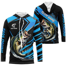 Load image into Gallery viewer, Black and Blue Largemouth bass fishing custom fishing team jerseys, sport fishing shirts NQS7916