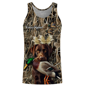 Duck Hunting dog Labrador Retriever Camo Waterfowl Custom Name 3D hunting shirts NQS745