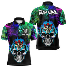 Load image into Gallery viewer, Colorful smoke Skull Darts shirts for Men Custom Team Darts Jerseys, Best Darts Gift For Player NQS9611