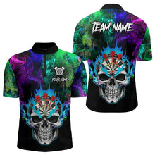Load image into Gallery viewer, Colorful smoke Skull Darts shirts for Men Custom Team Darts Jerseys, Best Darts Gift For Player NQS9611