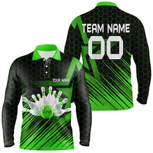 Load image into Gallery viewer, Green Bowling Shirt For men Custom polo Bowling Jersey 3D Bowling Team Shirt For men NQS6225