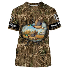 Load image into Gallery viewer, Duck hunt camouflage Customize Name 3D All Over Printed duck hunting Shirts NQS1053