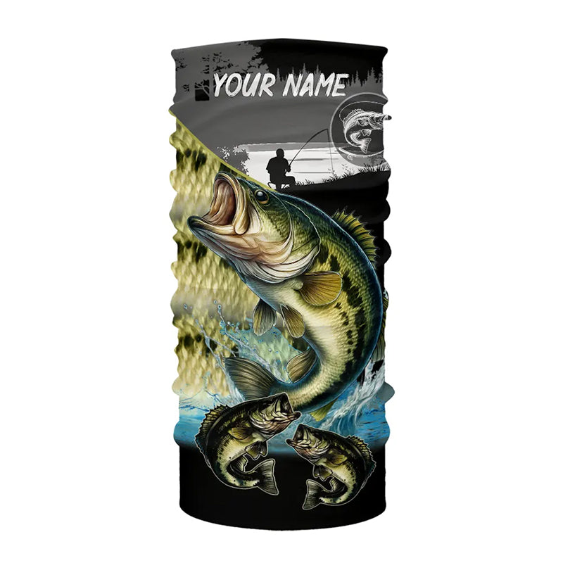 Largemouth Bass fishing green scales customize performance long sleeves Fishing shirts, fishing gifts NQS4793