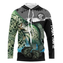 Load image into Gallery viewer, Crappie fishing green scales customize performance long sleeves Fishing shirts, Crappie fishing gifts NQS4794