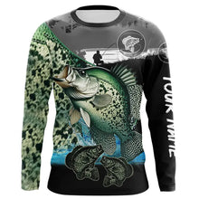 Load image into Gallery viewer, Crappie fishing green scales customize performance long sleeves Fishing shirts, Crappie fishing gifts NQS4794
