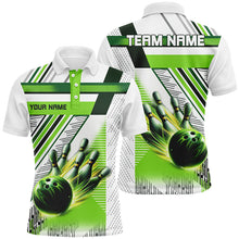 Load image into Gallery viewer, Green and white bowling shirts for Men Custom team league bowling jerseys, gifts for bowlers NQS7539