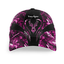 Load image into Gallery viewer, Deer hunting pink camo Custom hunting hat Unisex Hunting Baseball Angler hat cap NQS1890