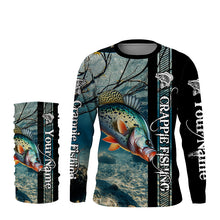 Load image into Gallery viewer, Crappie Fishing Custom performance long sleeves   fishing shirt, Team crappie fishing jerseys NQS642