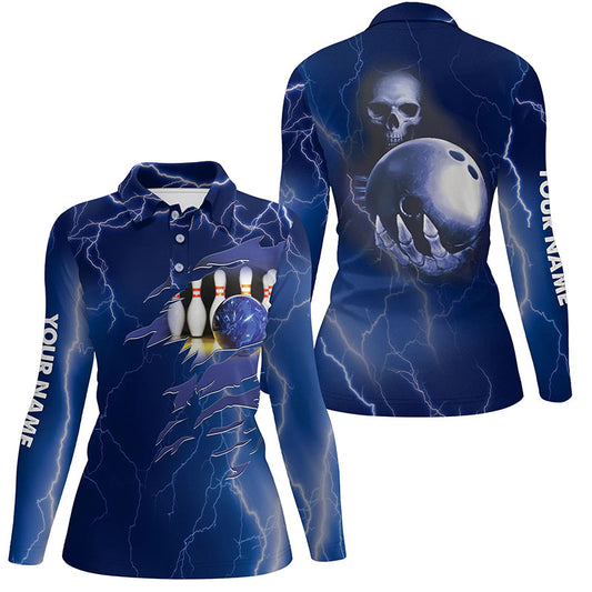 personalized bowling shirt for women – custom name design side view