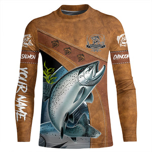 Chinook salmon fishing UV protection custom name fishing shirts, performance shirt for men, women, kid NQS6231