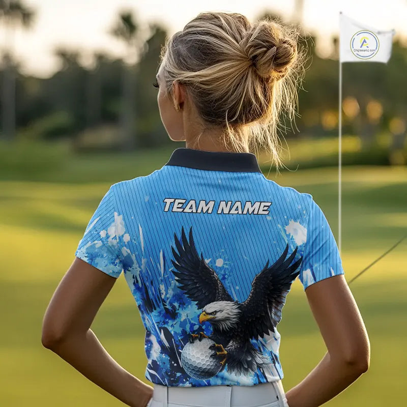 Blue Eagle Women's Golf Polo Shirts Custom Team Ladies Golf Outfit, Gift For Golf Lovers NQS11340