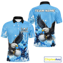 Load image into Gallery viewer, Blue Eagle Men's Golf Polo Shirts Custom Team Golf Outfit, Gift For Golf Lovers NQS11340