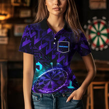 Load image into Gallery viewer, Women Darts shirts Custom purple blue Darts Team Jerseys Darts gifts NQS9449