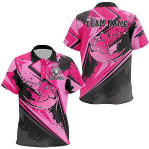 Kid golf polo shirts custom pink camo black golf attire for Kid, children golf tops NQS7366