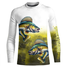 Load image into Gallery viewer, Walleye Fishing custom UV protection Fishing shirts, Walleye fishing jerseys NQS649