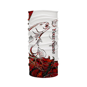 Redfish Puppy Drum fishing red muddy camo custom UV protection quick dry UPF 30+ NQS917