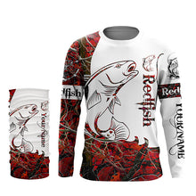 Load image into Gallery viewer, Redfish Puppy Drum fishing red muddy camo custom UV protection quick dry UPF 30+ NQS917