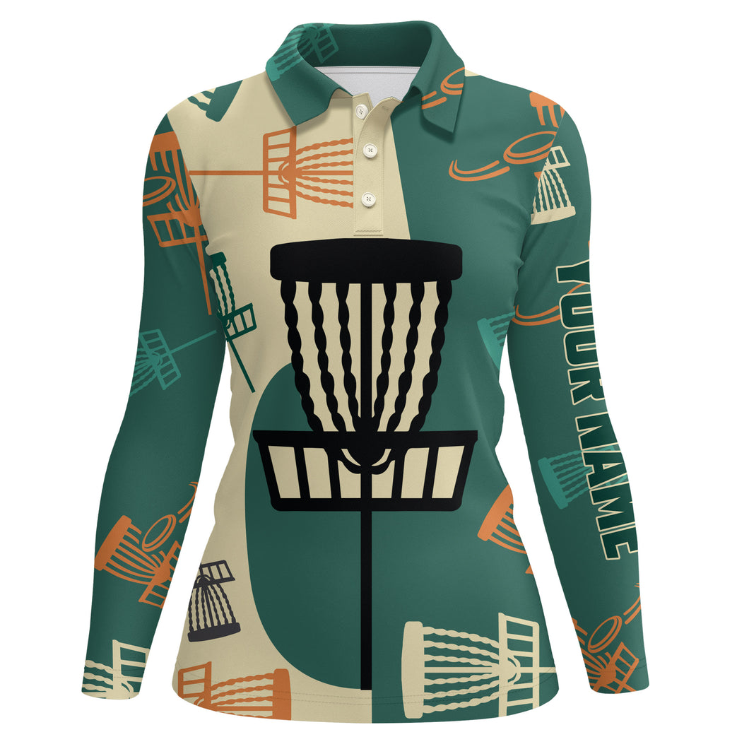 I Love Disc Golf Shirt For Women polo shirt custom Disc Golf Shirt For female Disc Golfer NQS5584