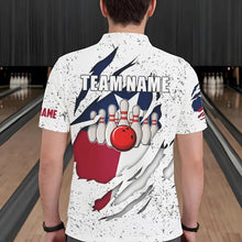 Load image into Gallery viewer, Personalized Texas Flag Grunge pattern Bowling Shirts For Men Custom Texas Bowling Team Jerseys NQS9468