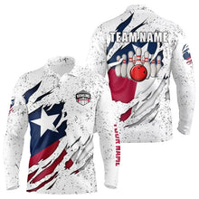 Load image into Gallery viewer, Personalized Texas Flag Grunge pattern Bowling Shirts For Men Custom Texas Bowling Team Jerseys NQS9468