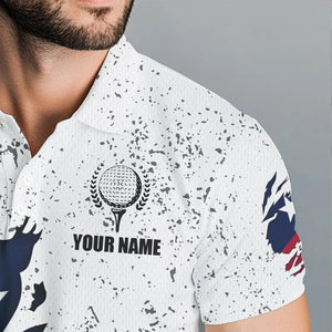 Personalized Texas Flag Grunge pattern Mens Golf Polo Shirts Custom patriotic Texas Golf Team Jerseys NQS9469