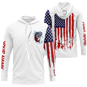 American flag Mahi mahi fishing personalized patriotic UV Protection Dorado Fishing Shirts for men NQS5593