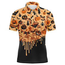 Load image into Gallery viewer, Funny Halloween pattern Mens golf polo shirts custom male golf attire for men, golf gifts for men NQS8587