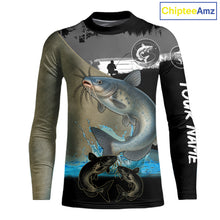Load image into Gallery viewer, Catfish fishing scales customize performance long sleeves Fishing shirts, Catfish fishing jerseys NQS11562