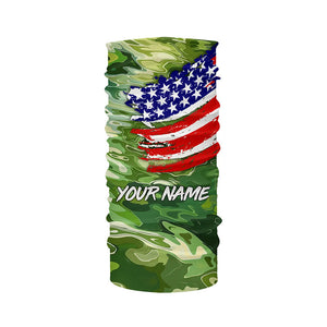 Green camo fishing American flag Custom patriot performance long sleeve fishing tournament shirts NQS7388